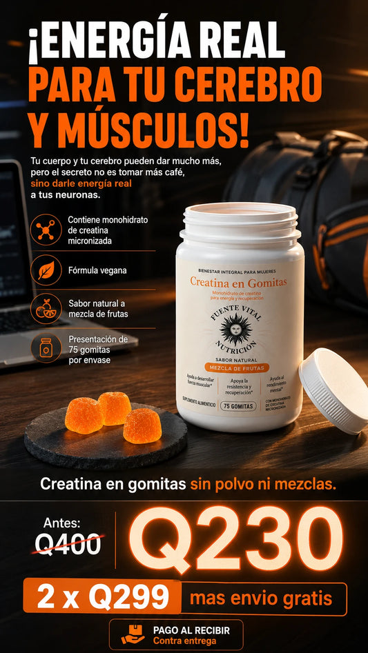 Creatina monohidratada en gomitas